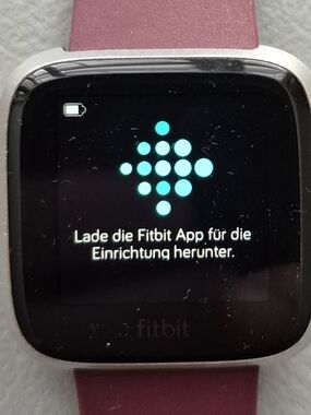 Fitbit Versa Lite Burgundy Band Smartwatch with Silver Case